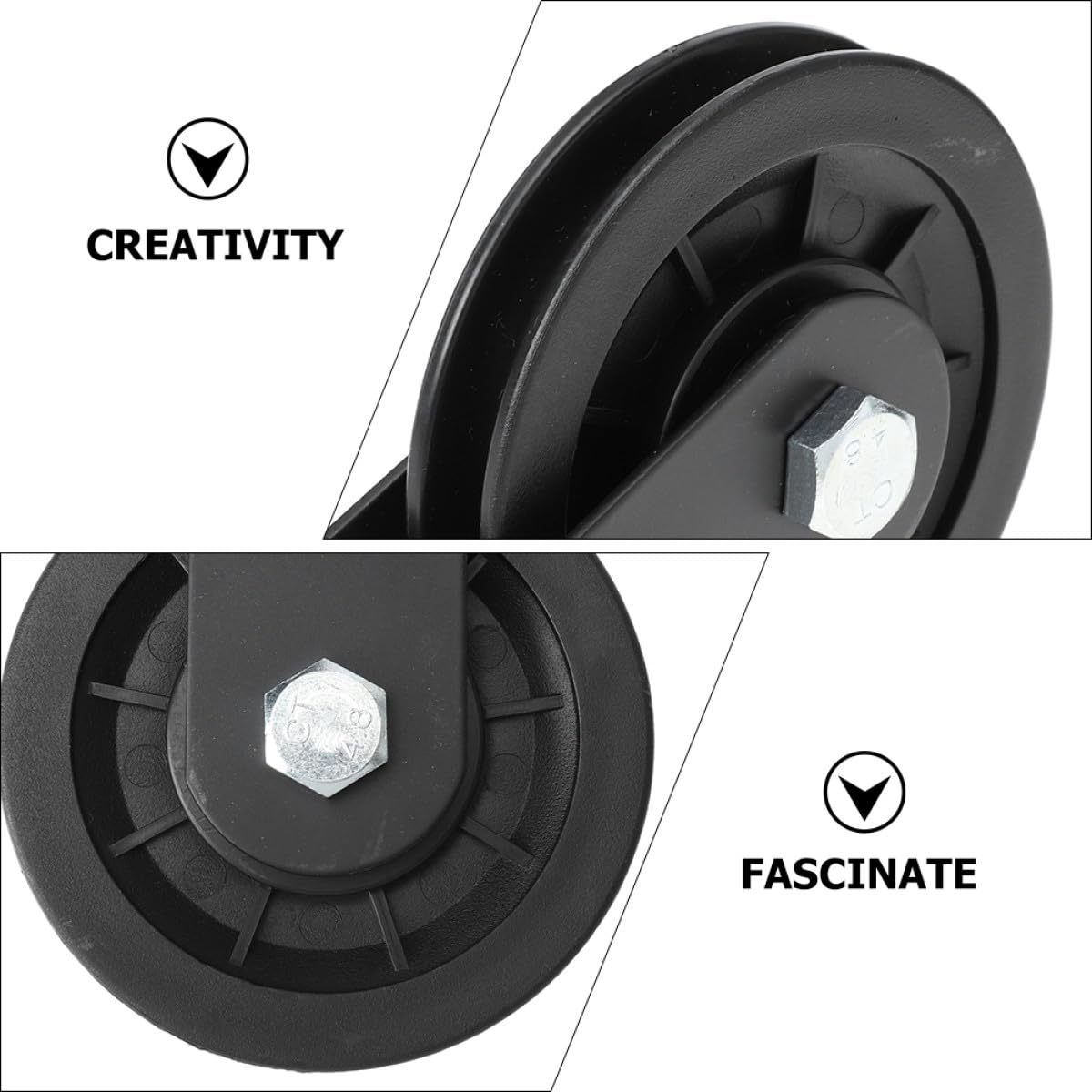 2 Stück Fitness Umlenkrolle Robustes Verschleißfestes Trainingszubehör für Krafttraining Kompatibel mit Stahlseil und Kabelzuggeräten Antirostbeschichtet für Home Gym und