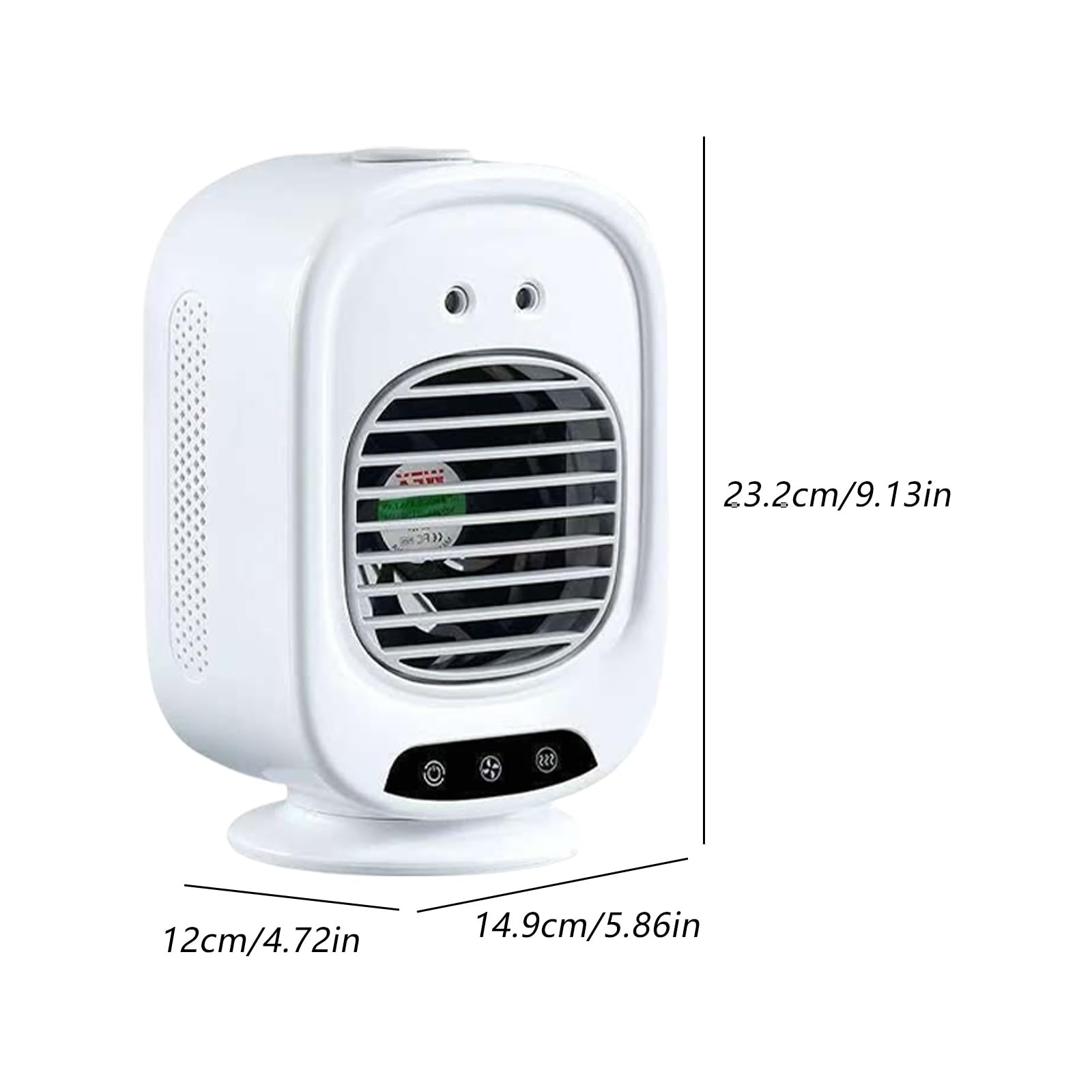 Ventilatore Portatile Multifunzionale Ventilatore da Tavolo Ricaricabile Tramite USB Struttura in plastica Adatto a Studenti Viaggiatori e campeggiatori Presente nebulizzazione Portatile