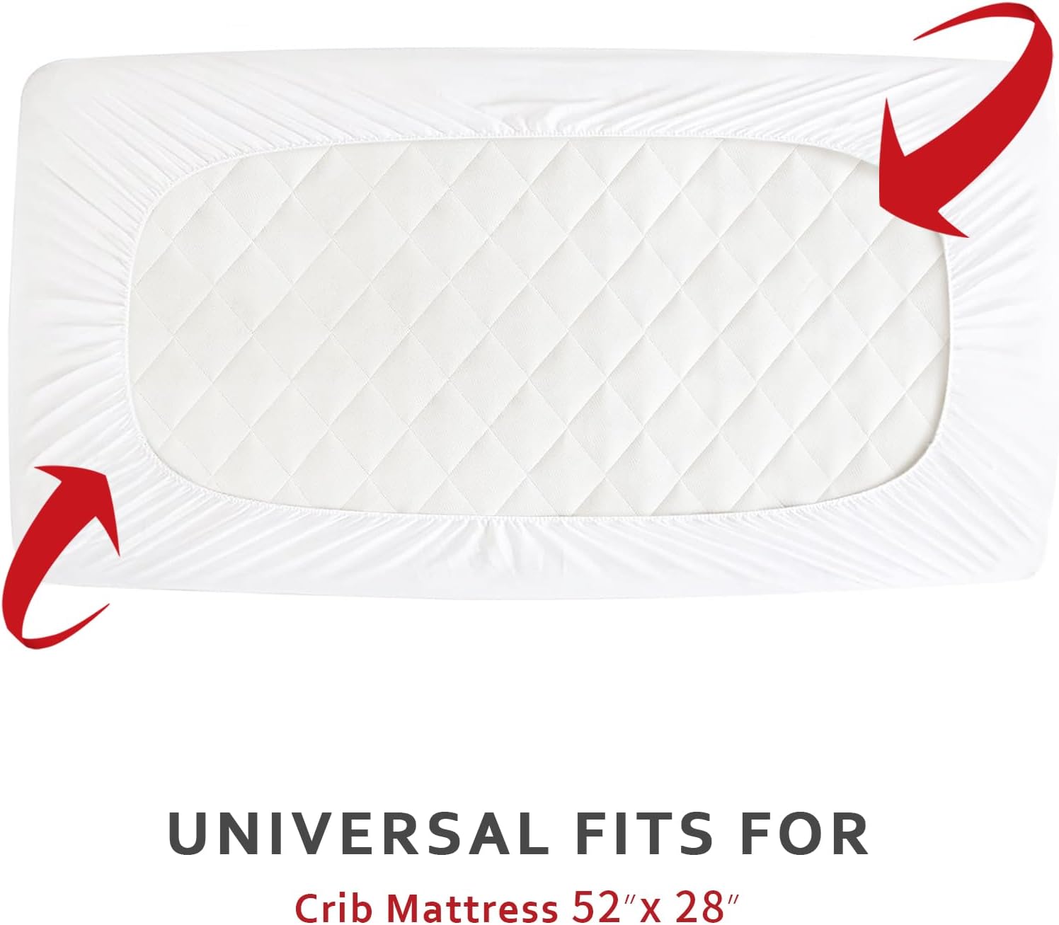 Waterproof Crib Mattress Protector (Cover Only), Cotton Fabric Toddler Mattress Sheets, Crib Sheets for Boys and Girls