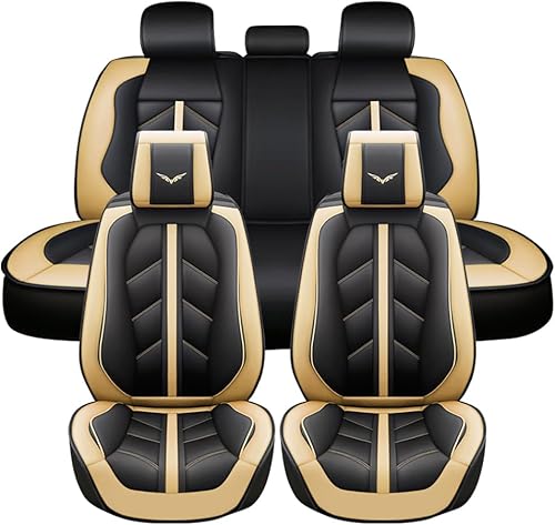 Fundas de asiento delantero y trasero para M.a.z.d.a2 2011-2014 Funda de asiento de coche de lujo de cuero sintético deportivo transpirable cómodo