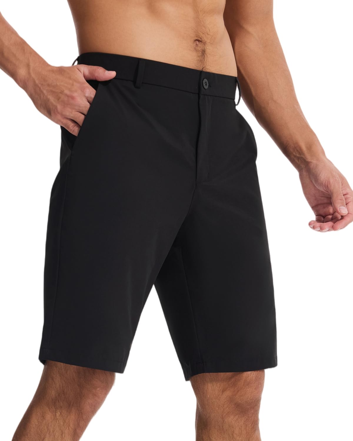 Mens Classic Fit 7 9 11 Inch Golf Shorts Lightweight Long Stretch Hiking Short with 4 Pockets for