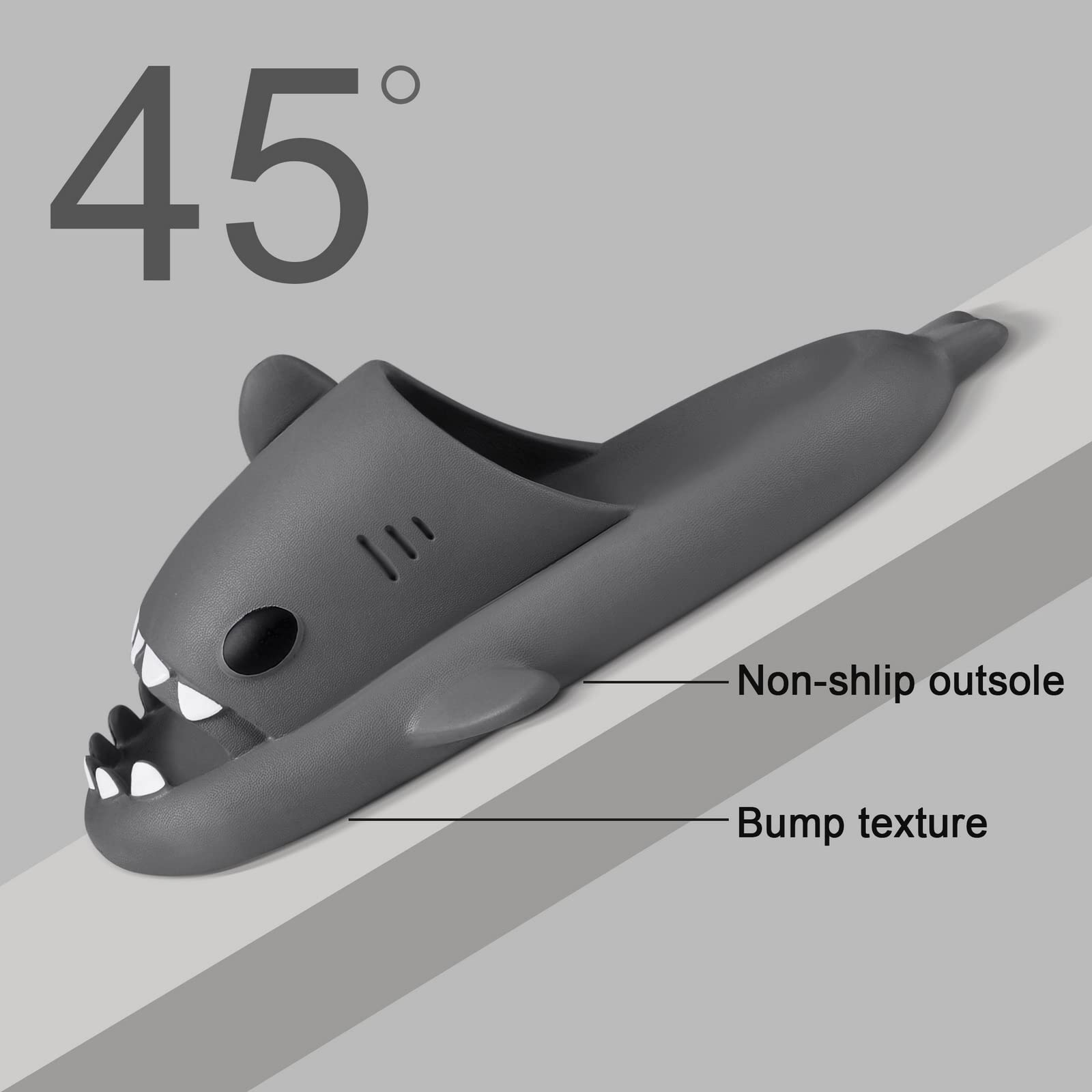 MoneRffi Claquettes de Requin Femme Homme,Claquette Enfant Garcon Fille,Confortables Antidérapante Chaussures de Piscine Plage Sandales,Tongs Shark Chaussons de Bain Été