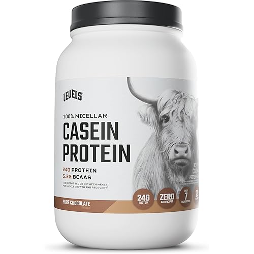 Levels 100% Micellar Casein Protein, Hormone Free, Chocolate, 2LB