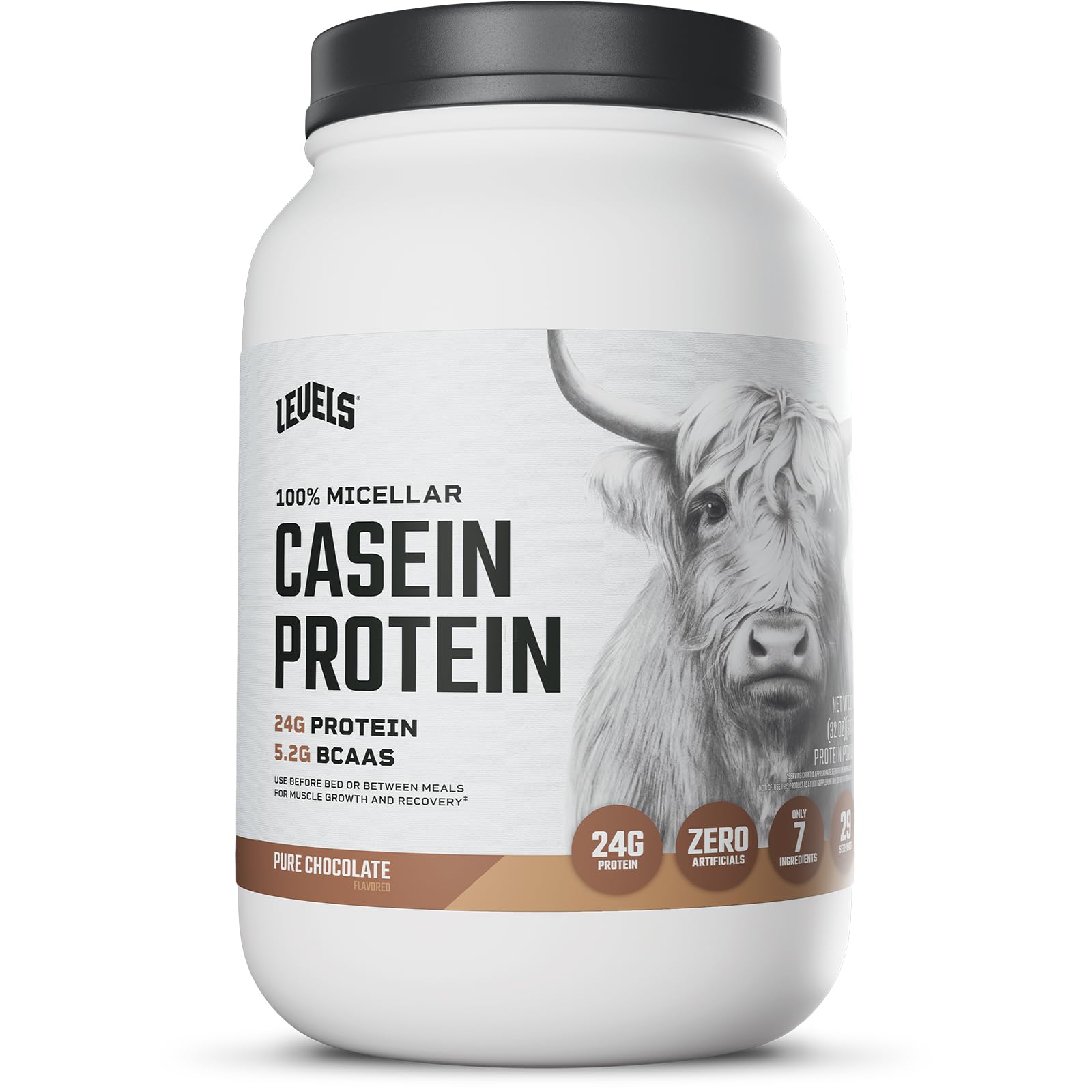 Levels 100% Micellar Casein (Chocolate, 2 lb)