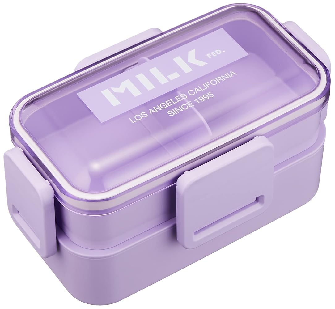 Amazon.co.jp: [ミルクフェド] お弁当箱 LOGO TOW TIERED LUNCH