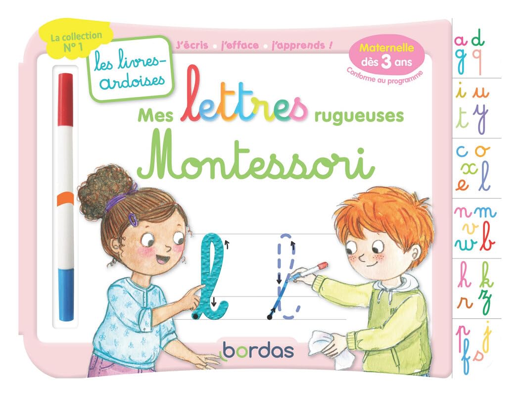 Les Livres-​ardoises - Mes lettres rugueuses Montessori - Maternelle PS-​MS-​GS (3-​6 ans)