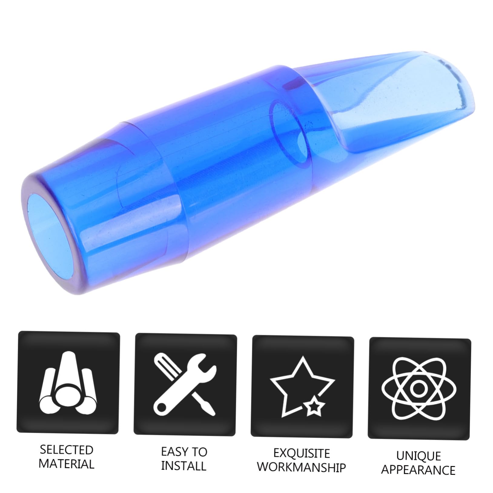 Bec de Saxophone Alto Bleu en ABS, Accessoire de Remplacement Multifonction pour Améliorer le Timbre, pour Saxophonistes