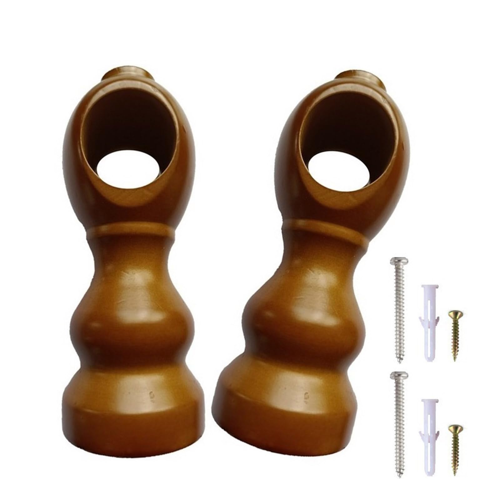 Decorative Curtain Bracket Strong Load Bearing Designs Wooden Curtains Bracket Pair for Various Drapery Styles Adjustable Curtain Rod Mounts