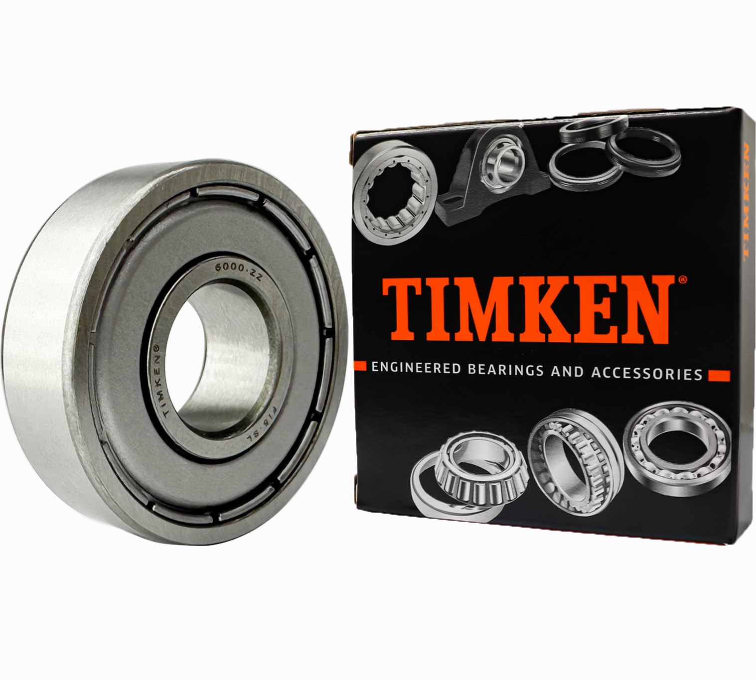4PACK TIMKEN 6000-ZZ Double Metal Seal Bearings 10x26x8 mm, Pre