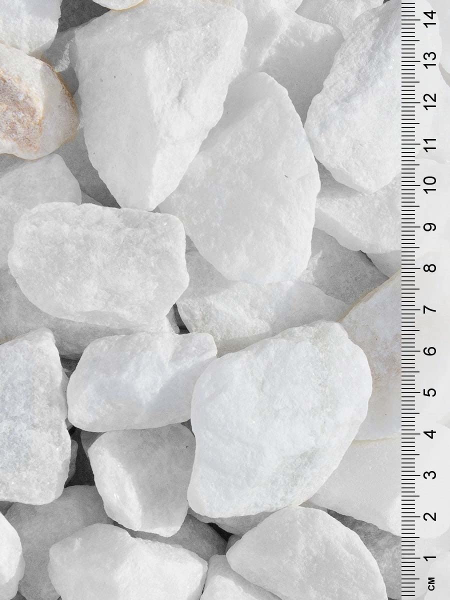 Piedras para Jardín Exterior o para macetas de Grava Blanco Especial tamaño Grande 20-30 mm, Bolsa de Aprox: 20Kg
