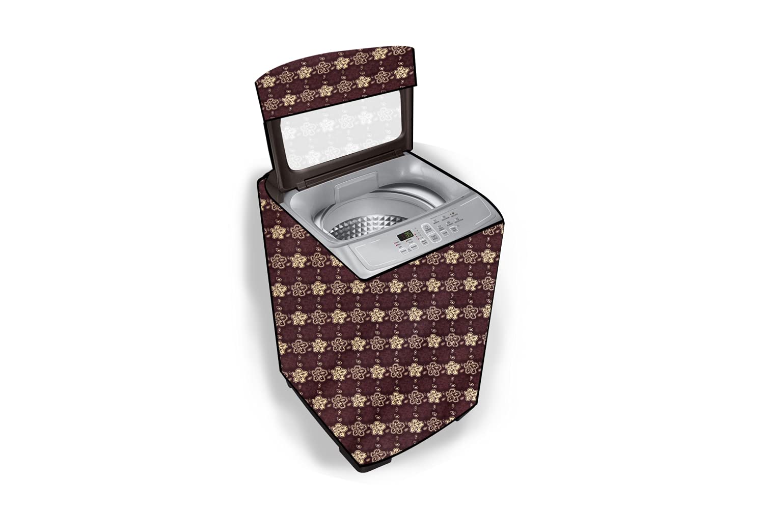 Stylista Washing Machine Cover Compatible for LG 10 KG Fully-Automatic Top Loading T10SJSF1Z, Floral Pattern Brown (B09HKPPN73) Amazon Price History, Amazon Price Tracker