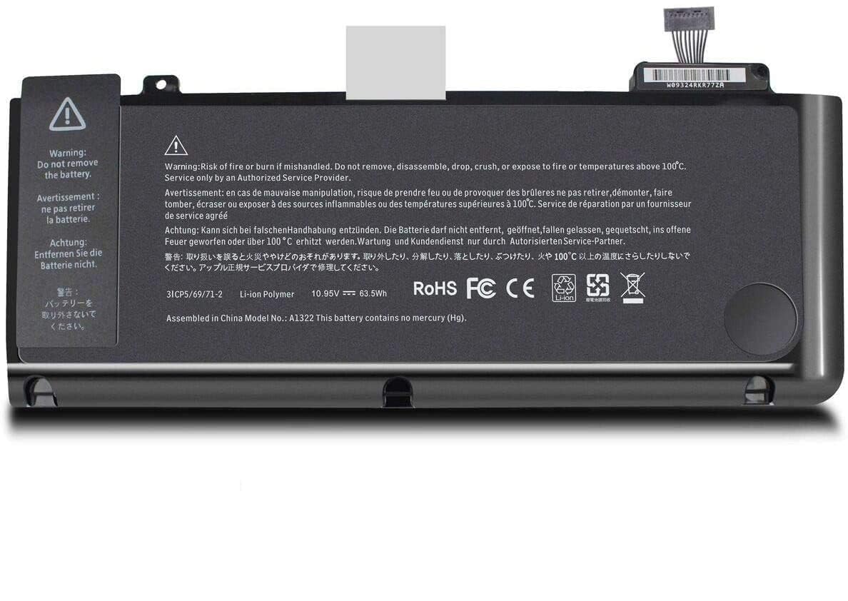 WeFly Laptop Battery Compatible for A1322 A1278 Mac Book Pro 13 inch 13" Mid 2012, Late 2011,Early 2011,Mid 2010, Mid 2009 MB990LL/A MB991LL/A MC375LL/A MC374LL/A MD314LL/A MC724LL/A, Black (AC 4710) (B0D5B4TCL6) Amazon Price History, Amazon Price Tracker