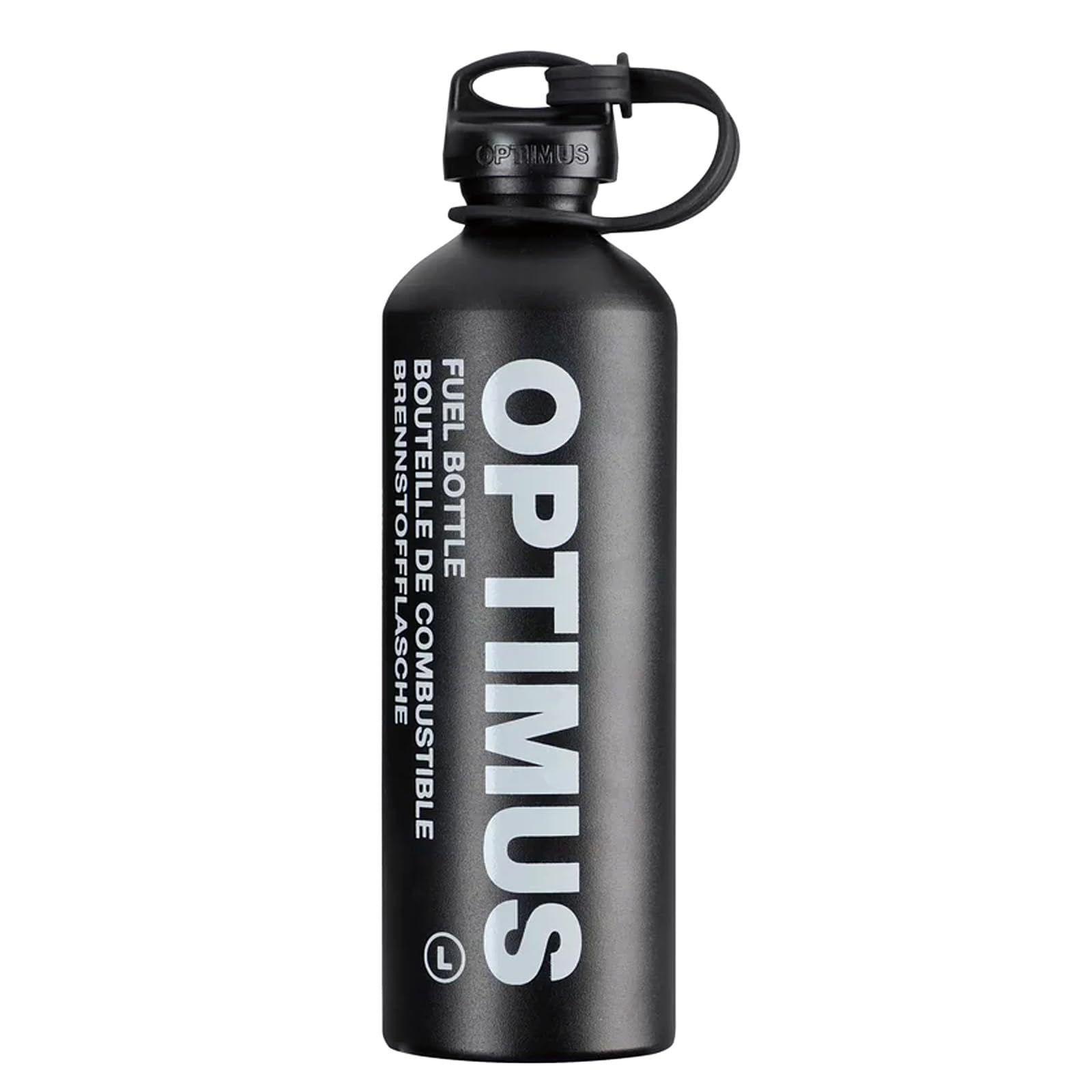 Optimus Brennstoffflasche 1,0 L für Campingkocher mit Flüssigbrennstoff (ohne Inhalt) | druckbeständig & leicht | mit kindersicherem Verschlussdeckel und Sicherungsschlaufe
