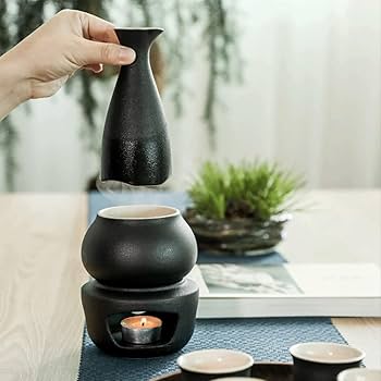 Amazon.com | WINIAER Ceramic Sake Set with Warmer Pot, Traditional Amazon.com | WINIAER Ceramic Sake Set with Warmer Pot, Traditional