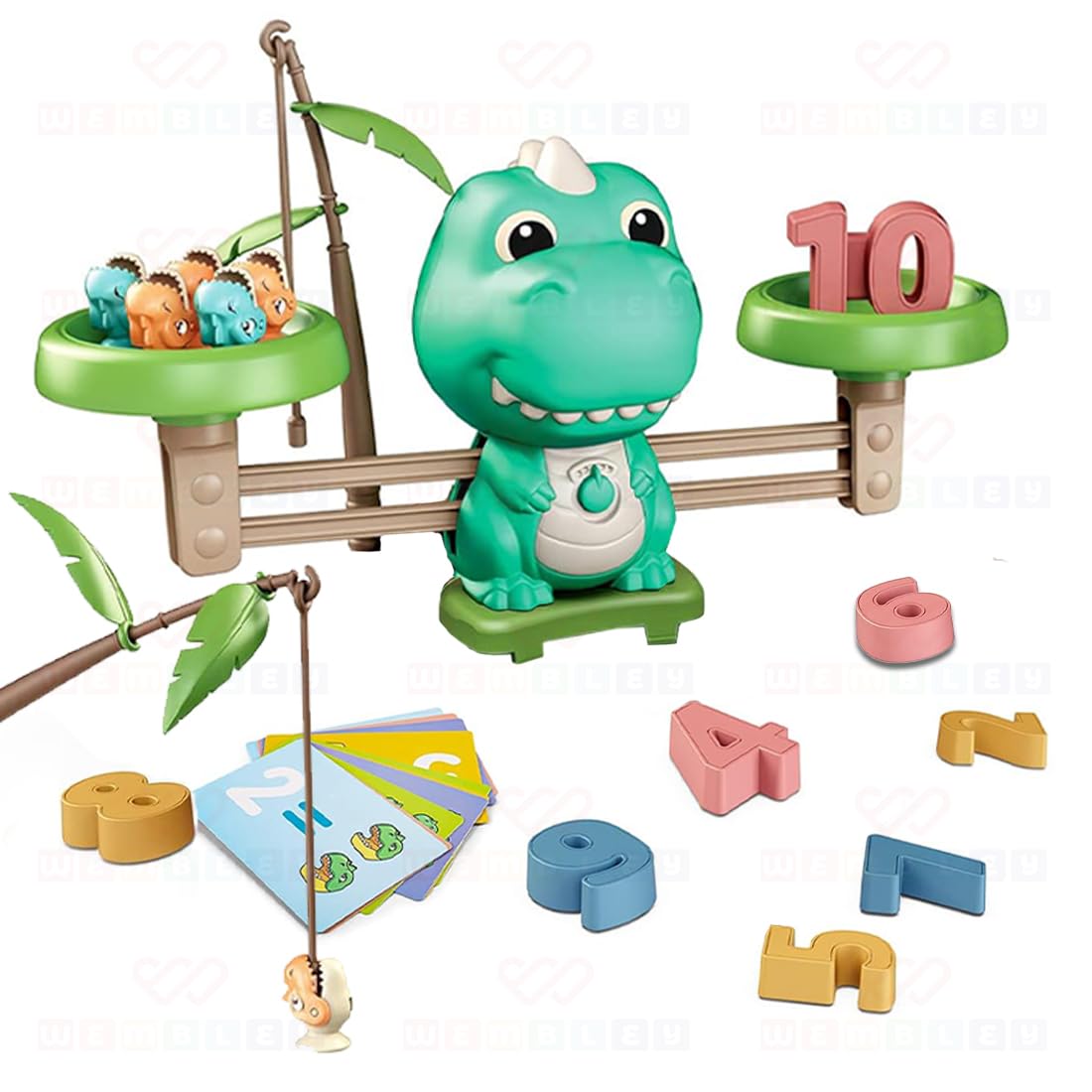 Wembley 2 In 1 Dino Balancing Toy For Kids With Fishing Rods Educational Math Counting Number Learning Activity Toy Engaging Preschool Board Game Children'S Gift For Unisex 3-8 Years,Multicolor-image-24