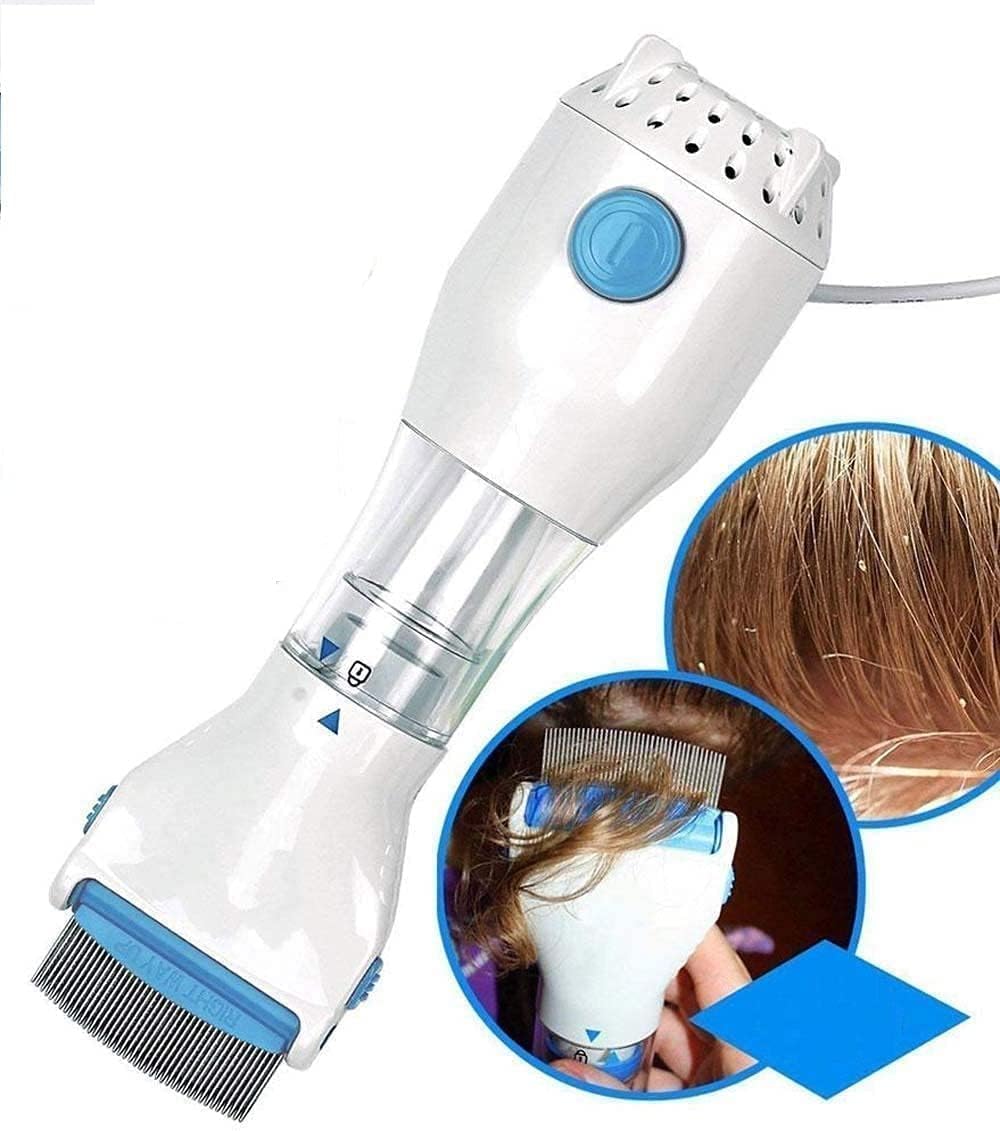 Electric Lice Removal Comb for Kids & Adults | Automatic Head Lice Detector & Remover with Vacuum Suction | Chemical-Free Anti-Lice Treatment Device | Fine Tooth Nit Comb | Electric Nit Remover Device for Kids & Adults | Vacuum Suction Hair Treatment Tool | Chemical-Free Scalp Cleaner | Fine Tooth Head Detector with Collection Chamber-image-1