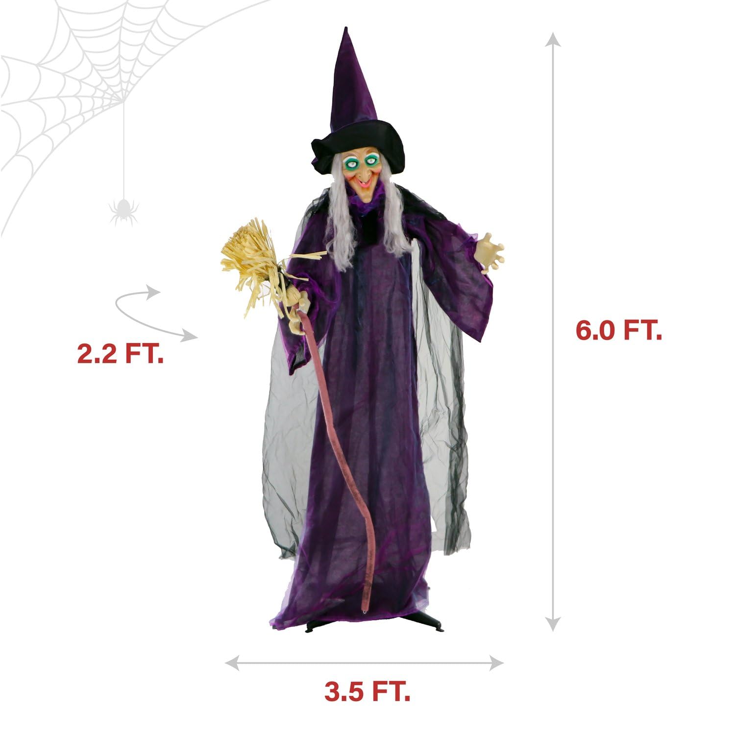 Amazon.com: Haunted Hill Farm Life-Size Scary Talking Witch with
