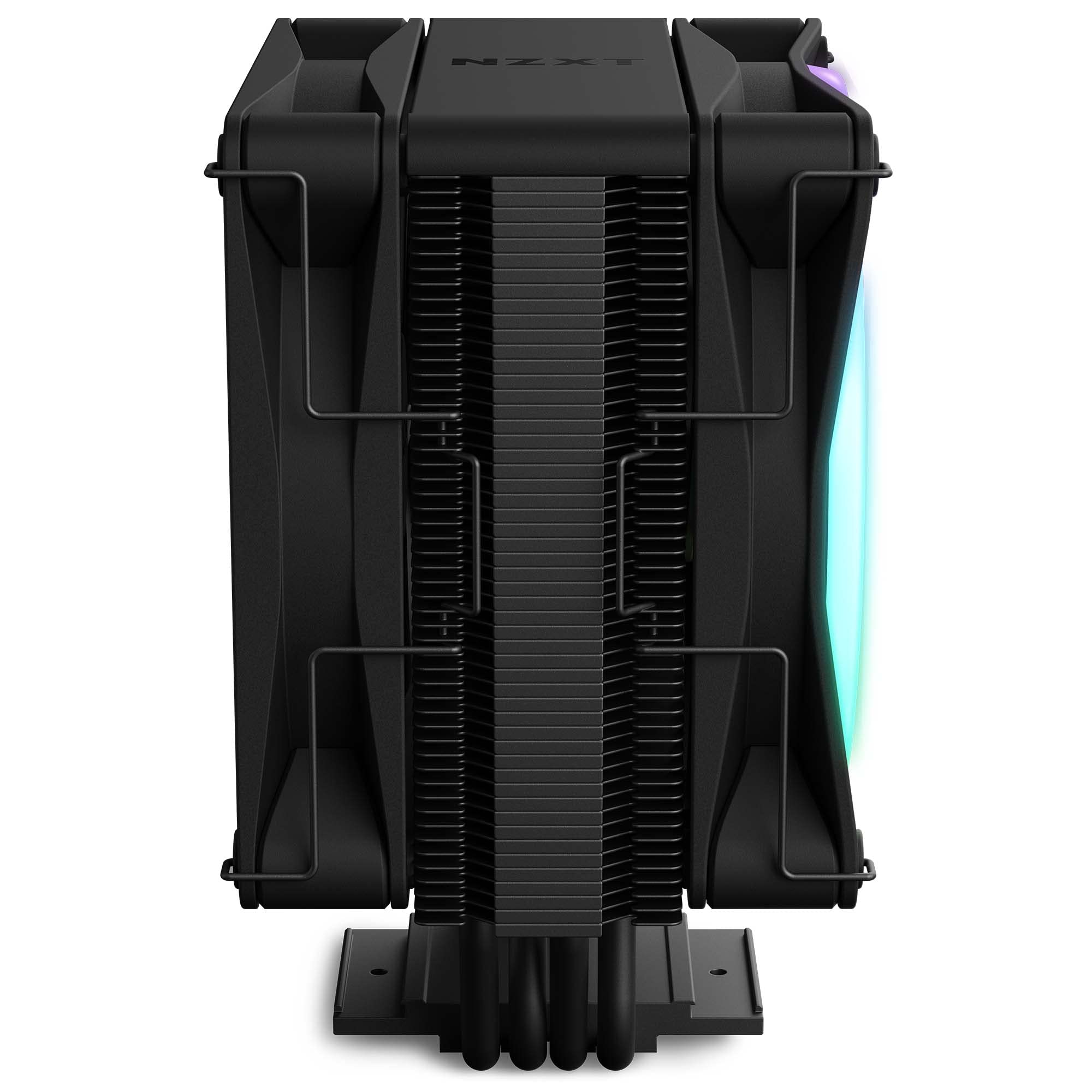 NZXT T120 RGB Air Cooler - RC-TR120-B1 - CPU Luftkühler - 120mm Lüfter - Direktkontakt Technologie - 4 Kupfer-Heatpipes - Optional 2 möglich - passend für Intel und AMD Sockel - Schwarz