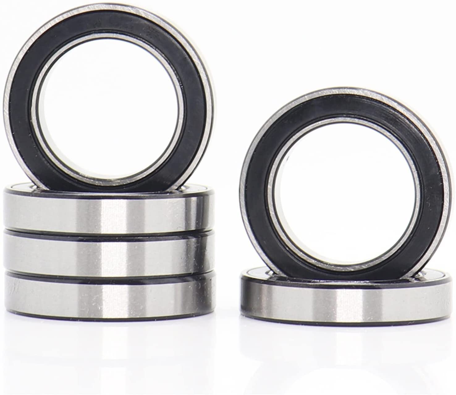 TSWASWUGP 6Pcs 6803-2RS Bike Bearing 17x26x5mm ABEC-7 6803RS Metric Thin Section Ball Bearings for Bicycle Hub Front Rear Hubs Wheel