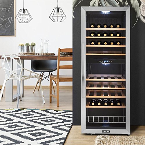 Klarstein Vinamour Wine Cooler w/Glass Door Wine Cooler, Wine Fridge