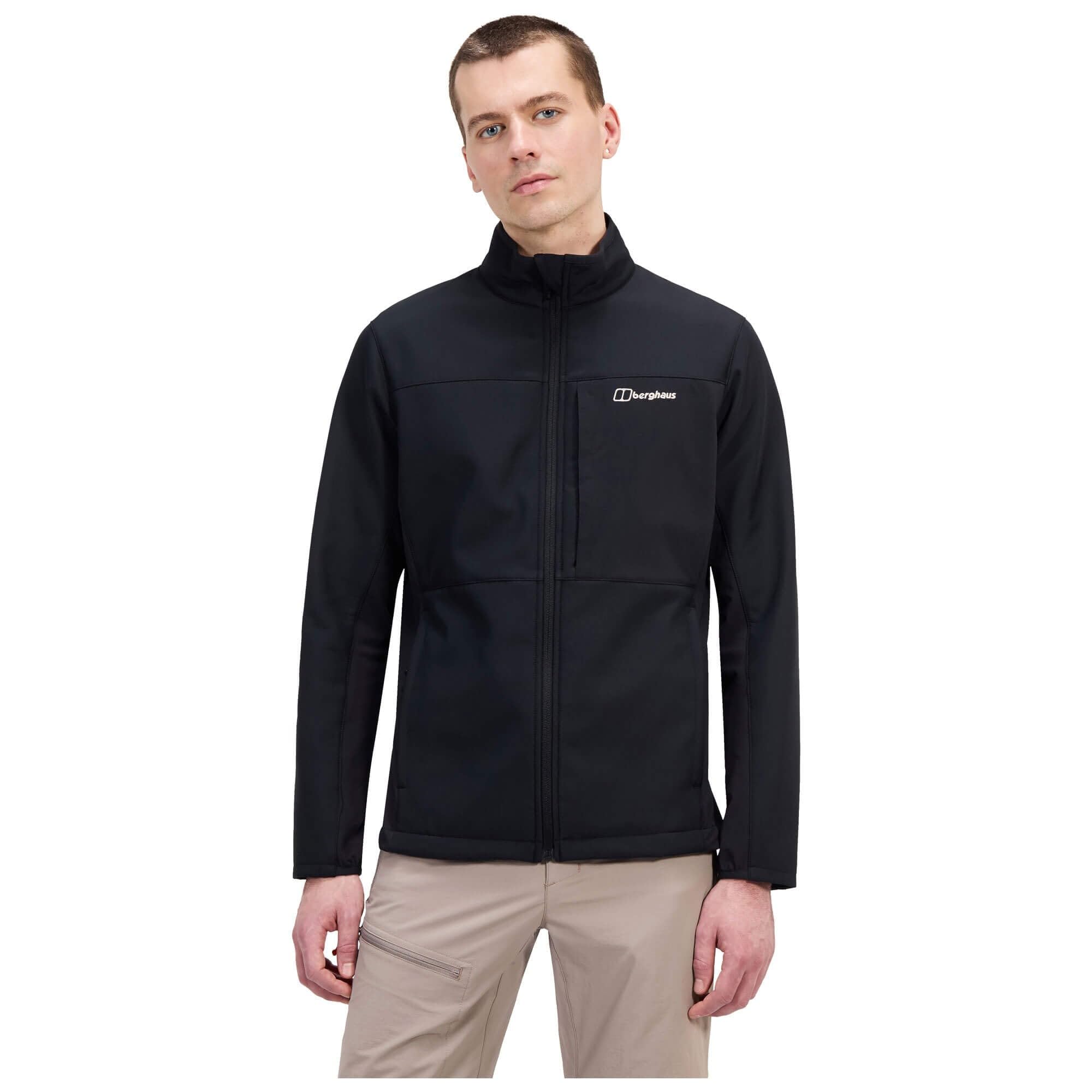 Berghaus Men's Ghlas 3.0 Softshell Jacket, Black/Black, XL