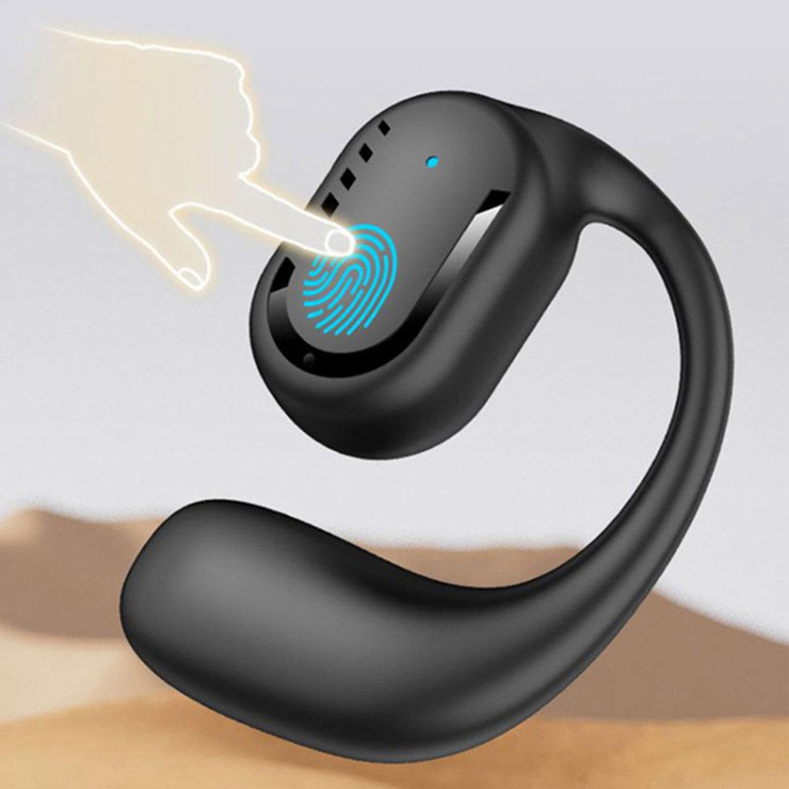 Auricolari senza fili, cuffie senza fili con microfoni, auricolari da 5,3 cm, cuffia business monoauricolare con risposta vocale per camionisti, corsa, running