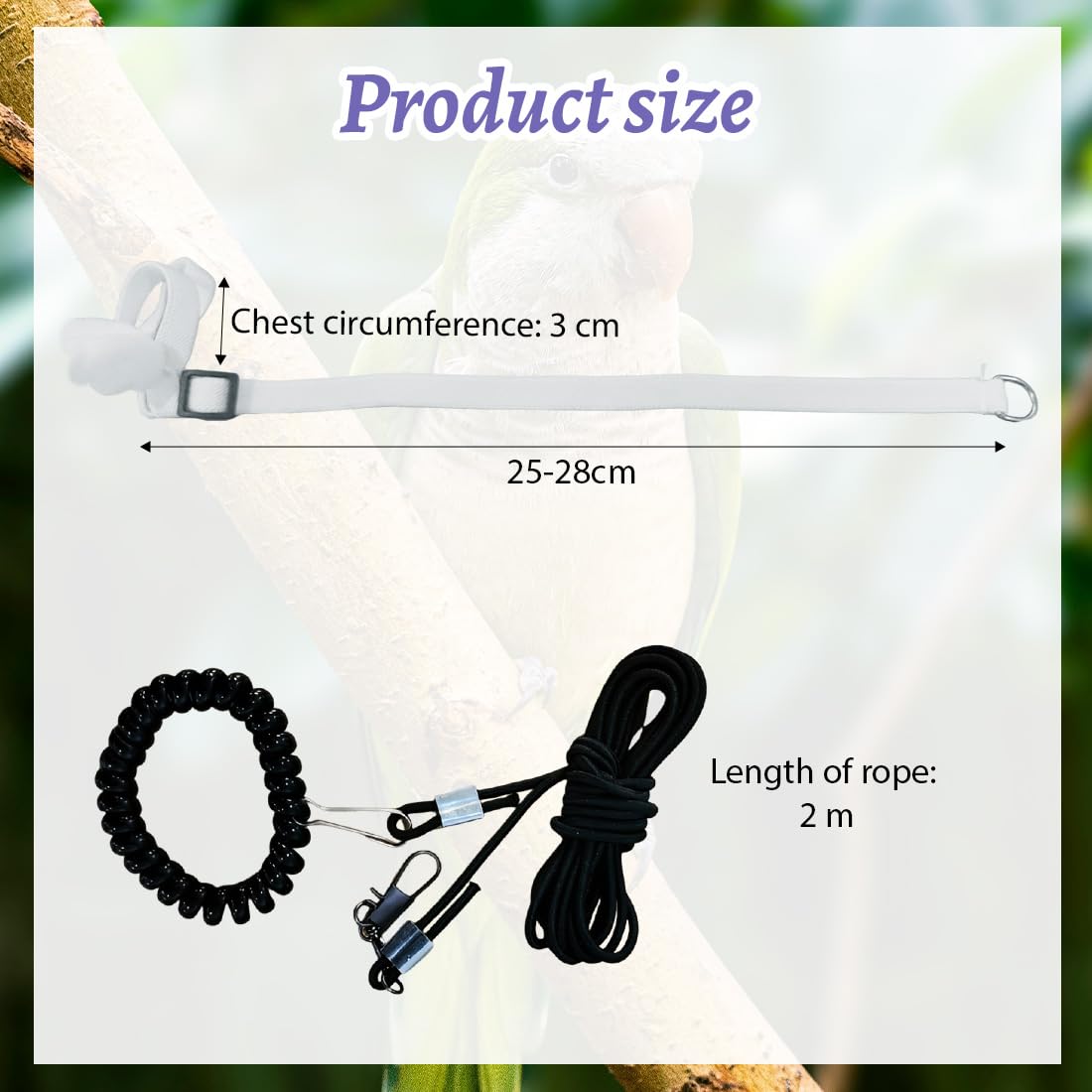 Harnais Perroquet 5 Pièces Harnais Pour Perroquet Ajustable Avec Laisse Vol Entraînement Sécurité Petit Oiseau Calopsitte Accessoire Aviaire Corde Réglable Pour Animaux