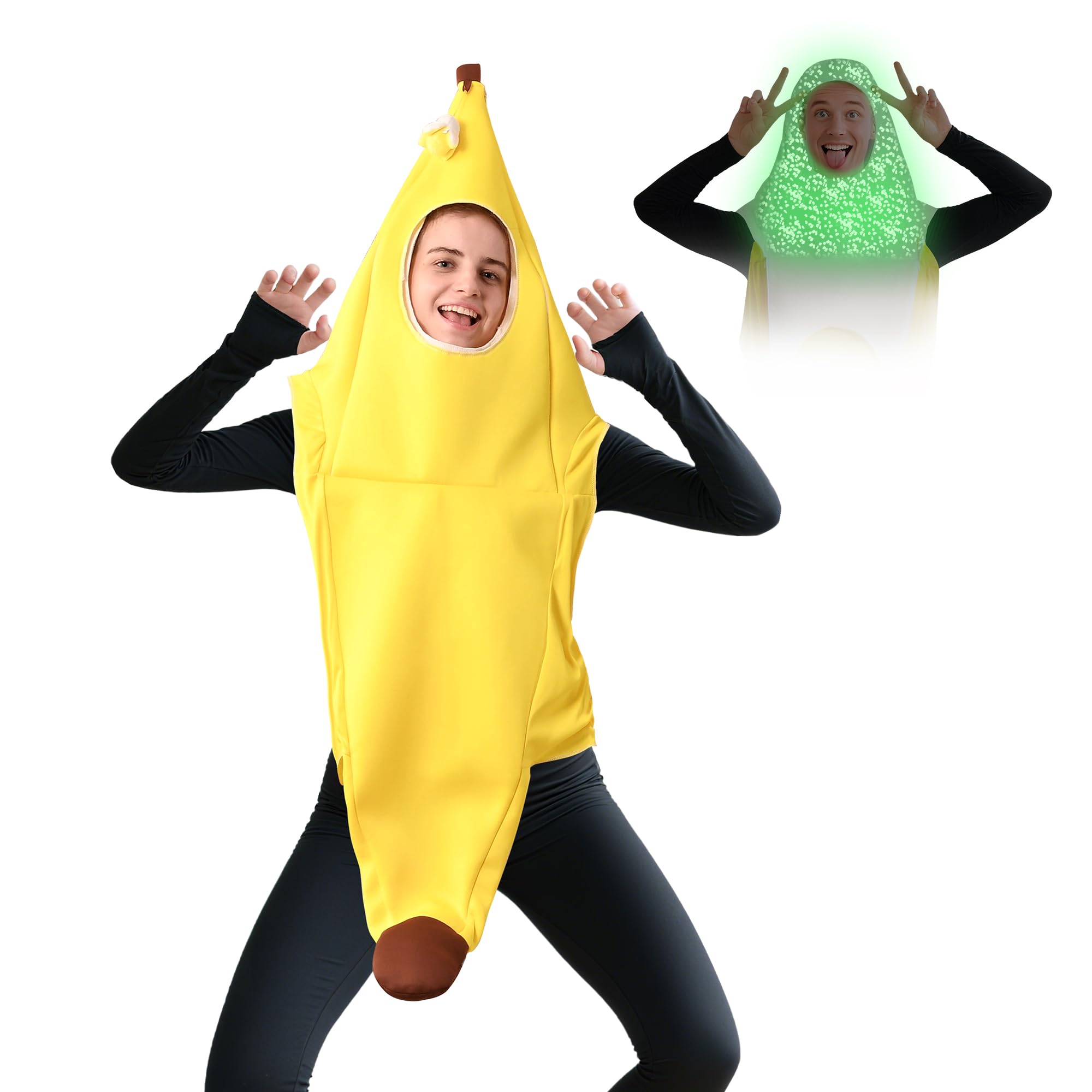 Tailwaggz Banana Costume Glow in the Dark