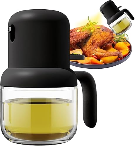 Dispensador de aceite para cocina, rociador de aceite de oliva de vidrio de 6.1 fl oz para cocinar, rociador de aceite de cocina, botella de spray
