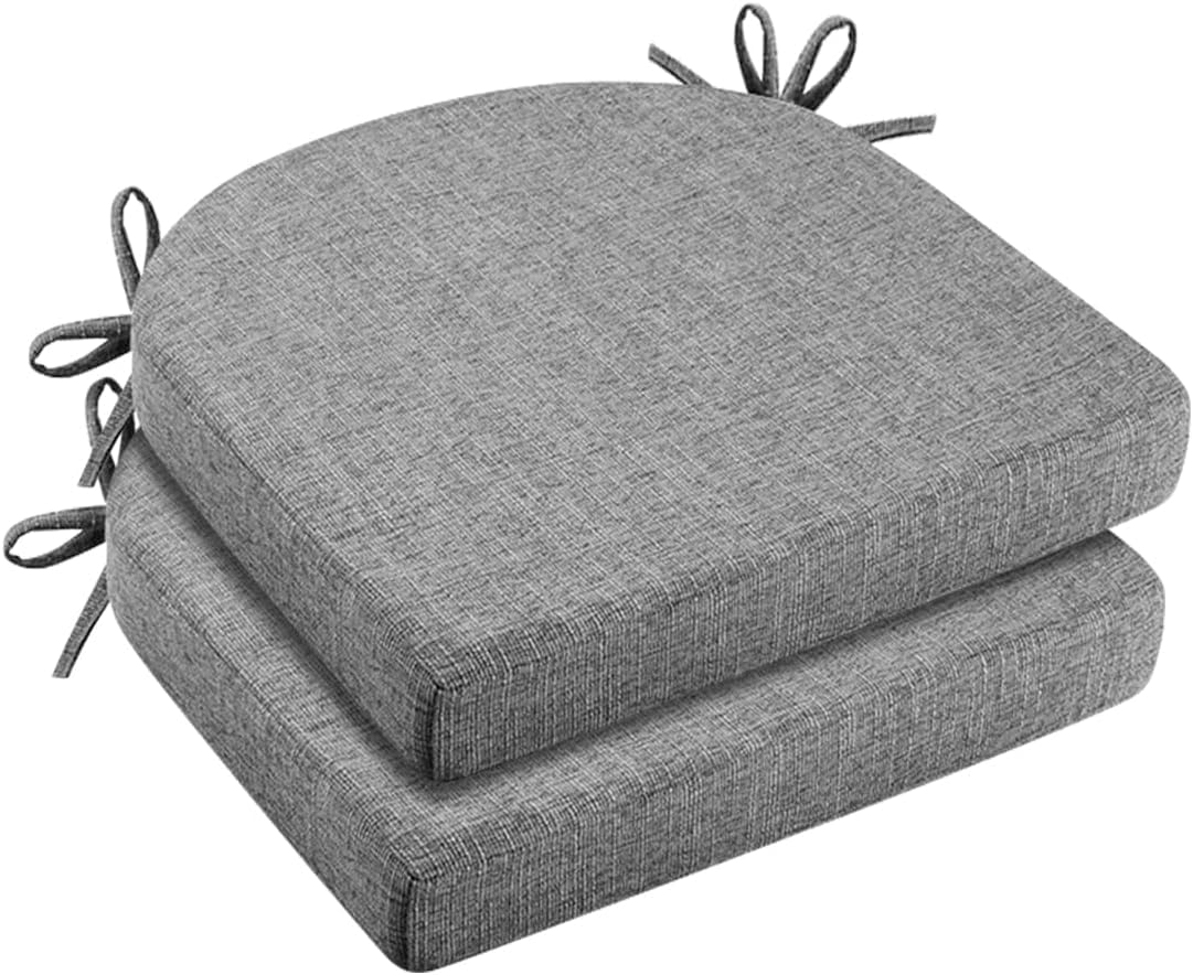 Cojines para silla de 43x42 cm en pack de 2 unidades color gris con espuma alta densidad