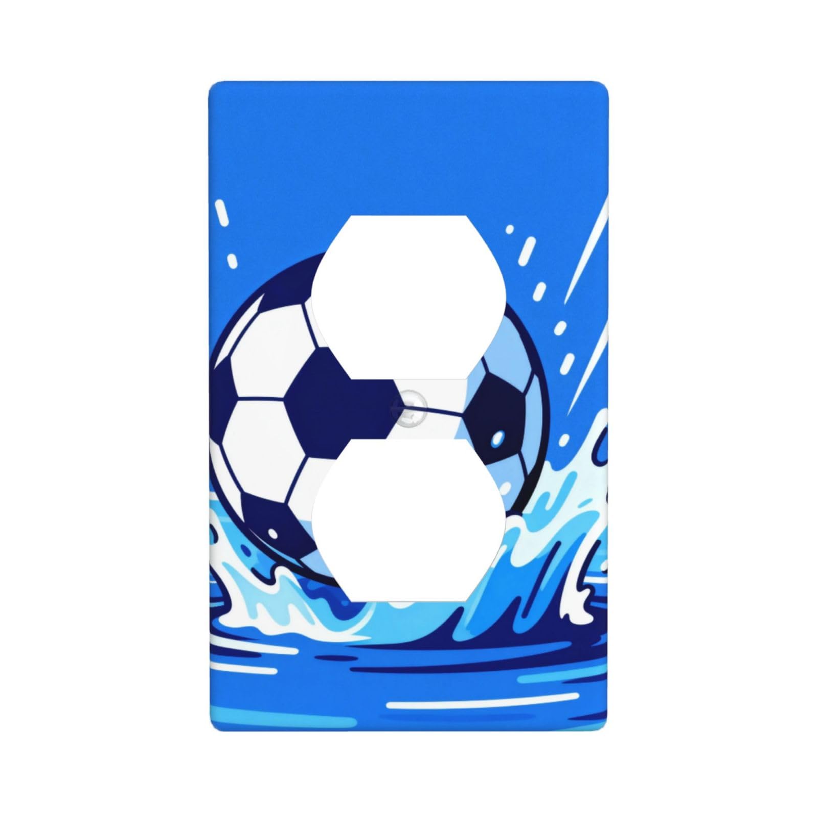 Ball Water Splash Decorative Switch Plate Cover-Unbreakable Polycarbonate Wall Plate for Home Office, 1 Gang with Screws
