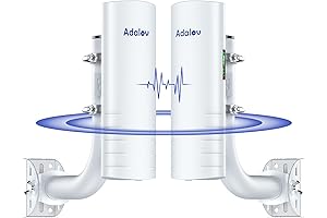 Extended Range Wireless Bridge for Long-Distance Beyond Barriers - AdaLov Outdoor 5KM Wifi Bridge Kit