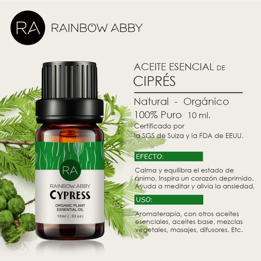 Cypress Essential Oil 100% Pure, Aromatherapy Therapeutic Grade Essential Oil for Diffuser, 10ML