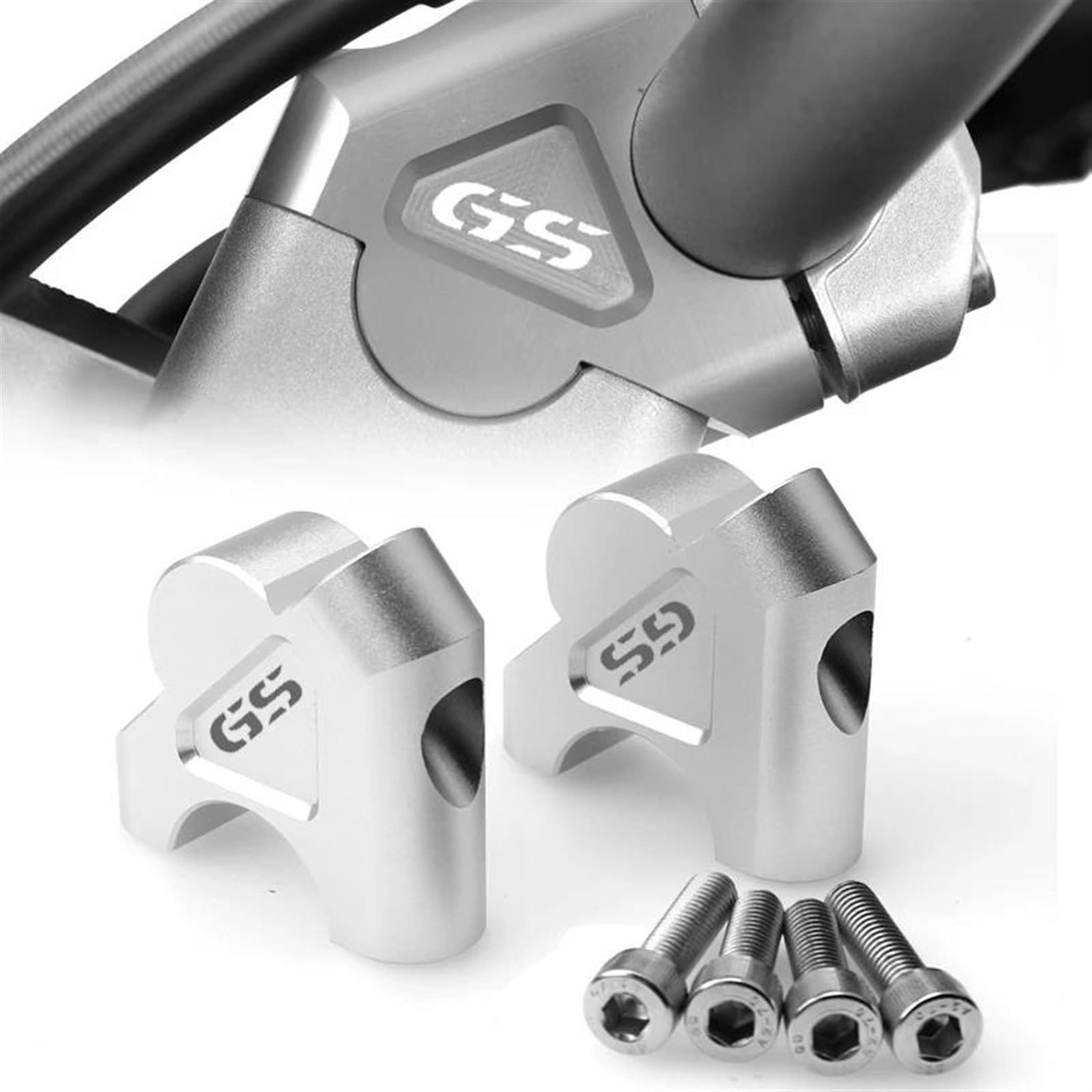 Riser Manubrio Per Ducati Desert X 2022-2023 - Altezza 44mm, Spostamento 24mm, In Alluminio CNC, Nero