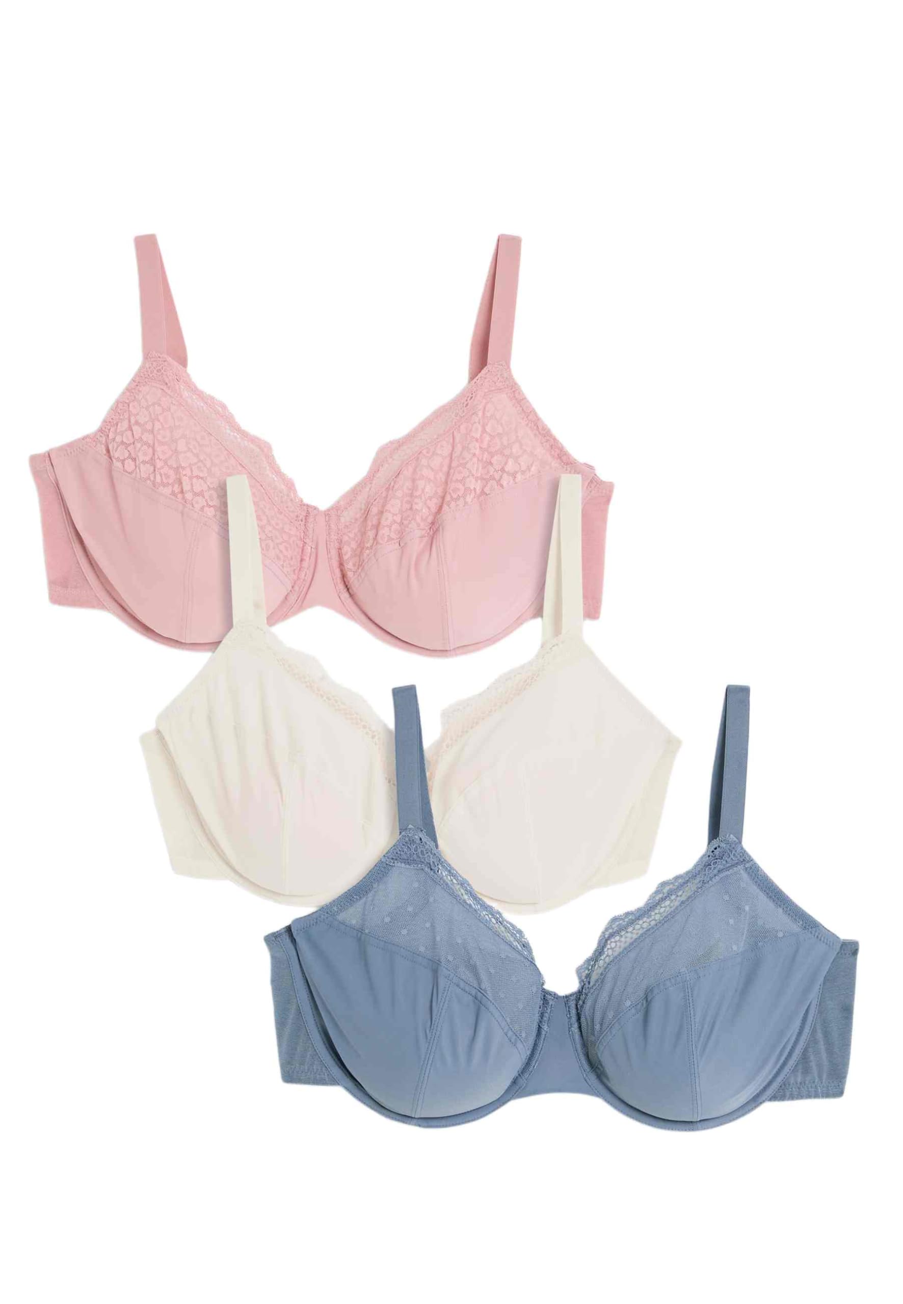 Marks & Spencer Sujetadores de Copa Completa con Aros para Mujer Pack de 3