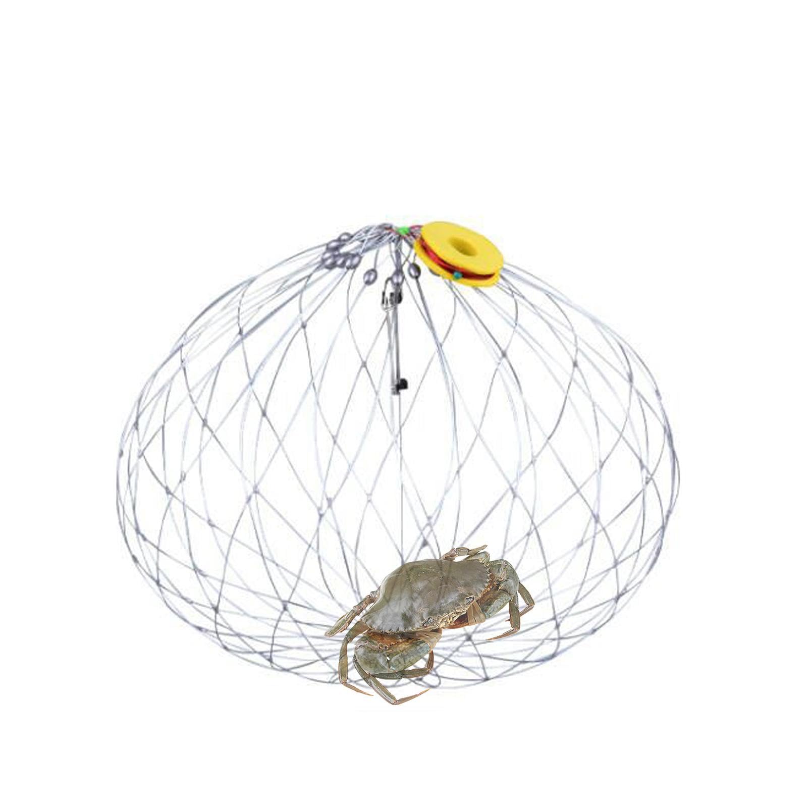 Steel Wire Crab Net | Multi-Functional Automatic Opening & Closing Soft Net for Catching Fish, Lobsters, and Crabs