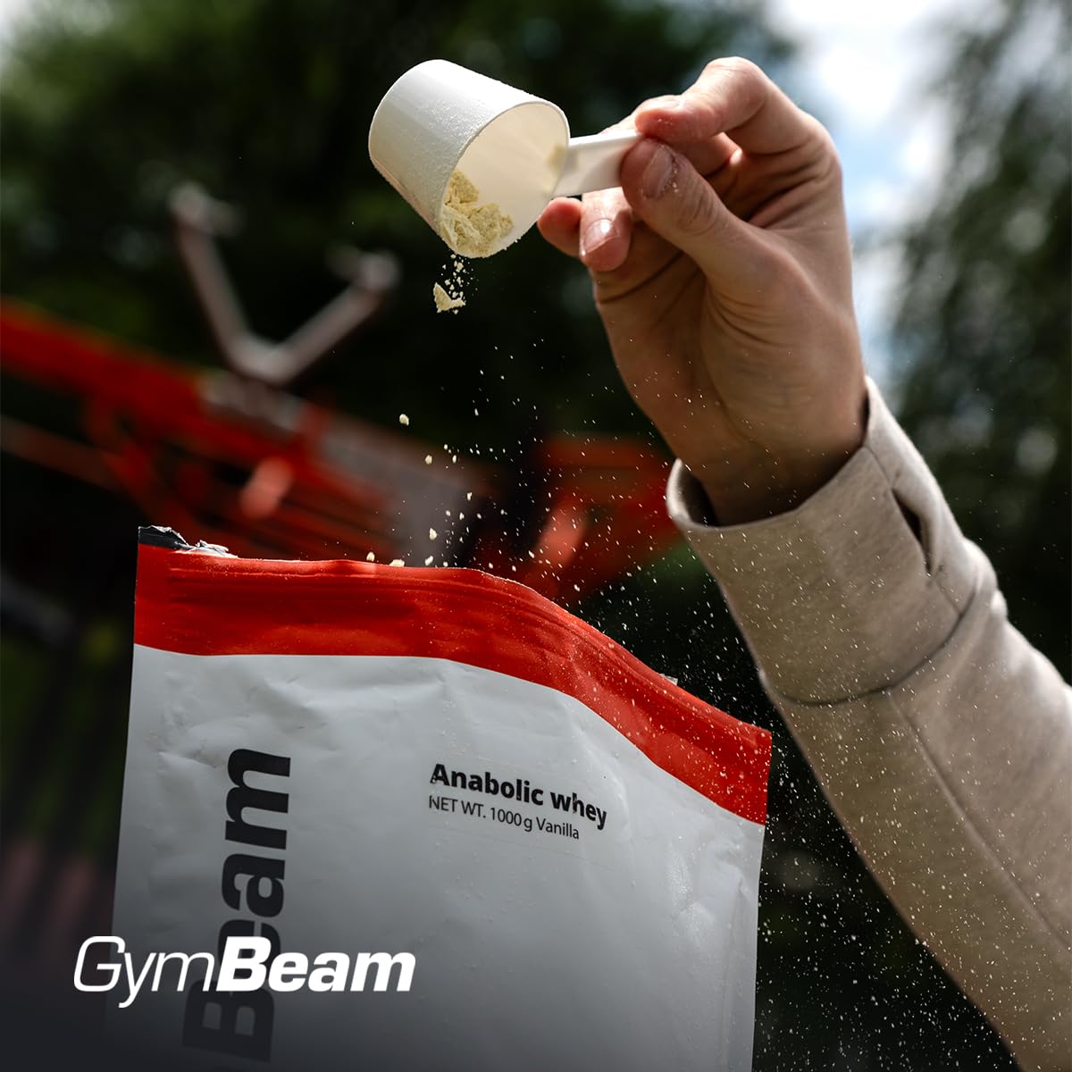 GymBeam Anabolic Whey - Proteine in Polvere Multicomponente con Whey Protein, Arricchite con Creatina Monoidrato e Peptidi di Glutammina, con Aminoacidi Essenziali (1000 g, Vanilla)