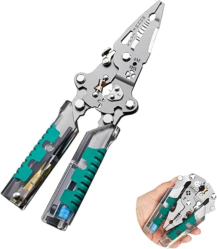 2025 New Tuvilo Electrician Pliers,20-in-1 Multi-Tool with Folding Stylus, Screwdriver