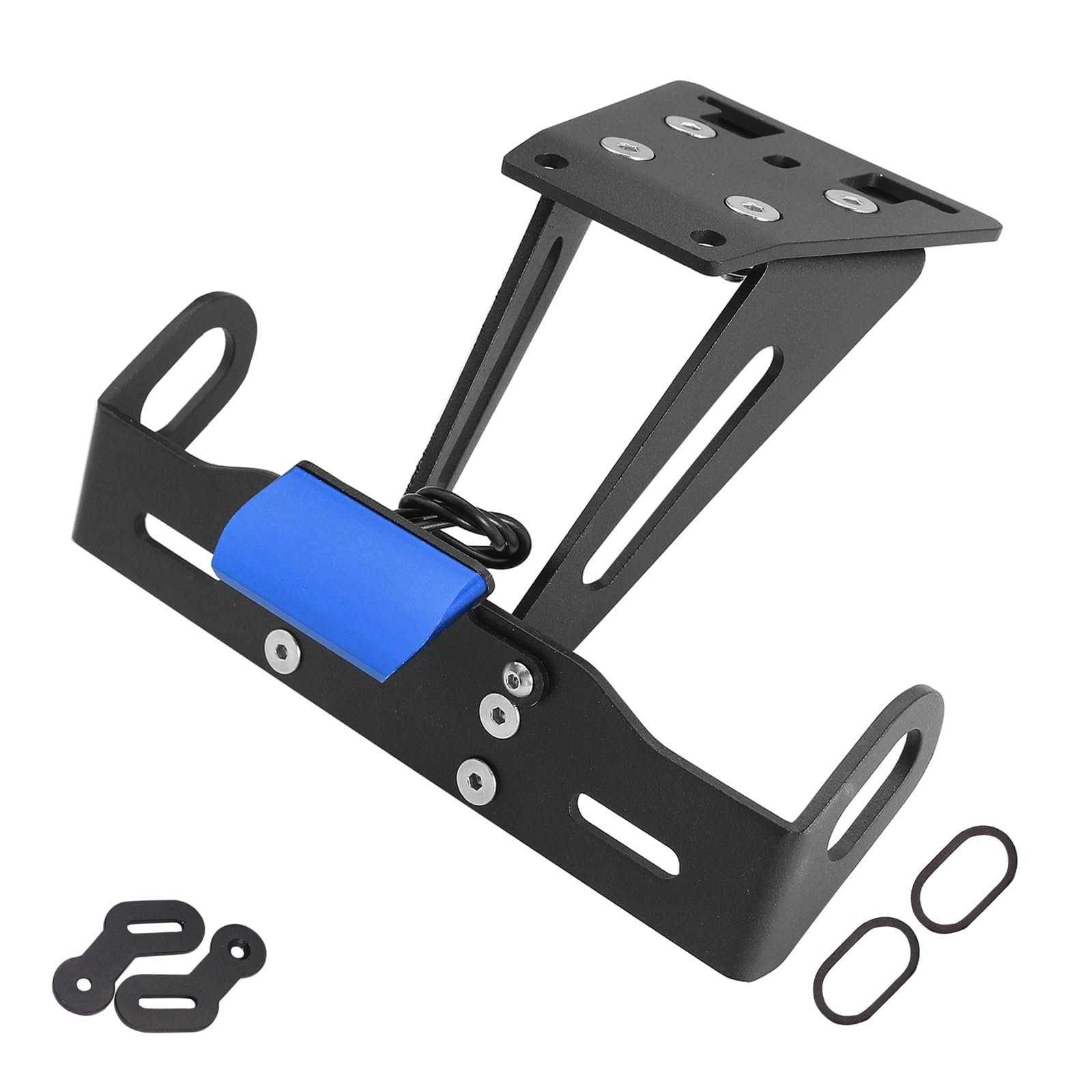 Support de Plaque LED Moto CB650F Éliminateur de Garde-Boue Aluminium Étanche Bleu