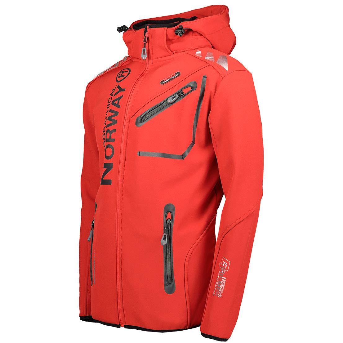 Geographical Norway Royaute Men - Kapuzen-Softshelljacke Mann Wasserdicht - Outdoor Mantel Tactical Windbreaker Widerstandsfähig - Wandern Ski Herbst Winter Frühling
