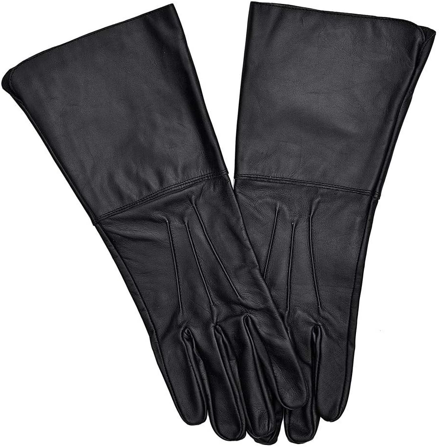 Swiftwears Medieval Gauntlet Leather Cosplay Gloves Long Arm Cuff