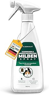 Silberkraft Milbenspray 500 ml – Milbenabwehr für Hamster, Meerschweinchen & Nager - Repellent mit Geraniol - Spray für Fell & Käfig - Sofort- & Langzeiteffekt product image