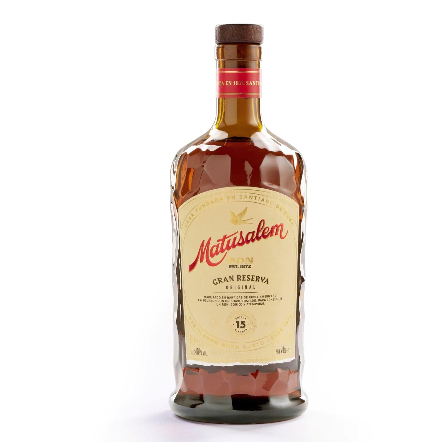 Matusalem Gran Reserva 15 Jahre Rum mit 40% vol. | Rum aus der dominikanischen Republik | 15 Jahre im spanischen Solera-Verfahren gereift (1 x 0,7l)