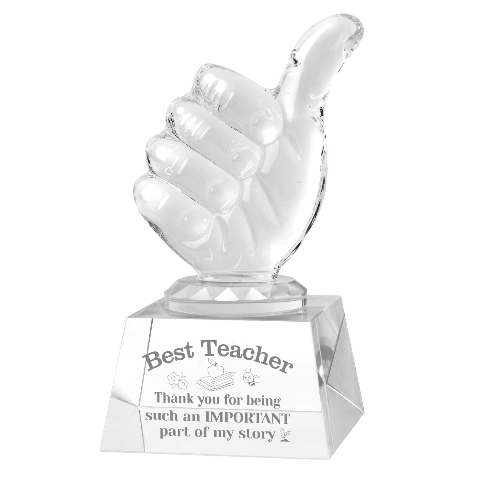 QIANCHANG Thumbs Up Glass Statue