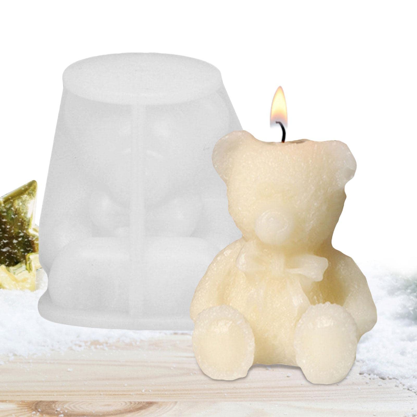 Stampo in silicone a forma di animale a forma di orsetto per realizzare sapone in gesso ornamento decorazioni per la casa