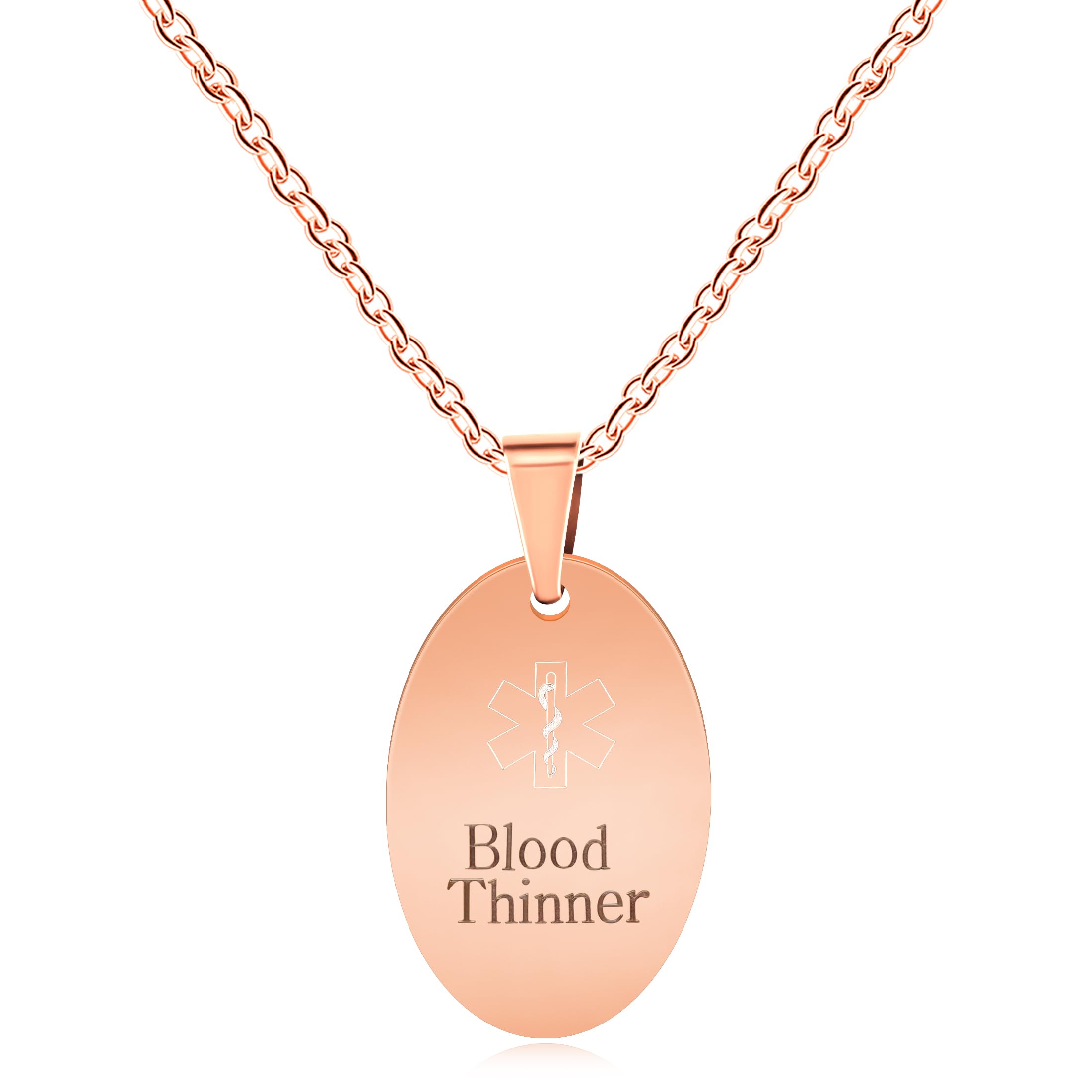 Necklace Engraved Diabetes Necklace Free Men Stainless Medical ID