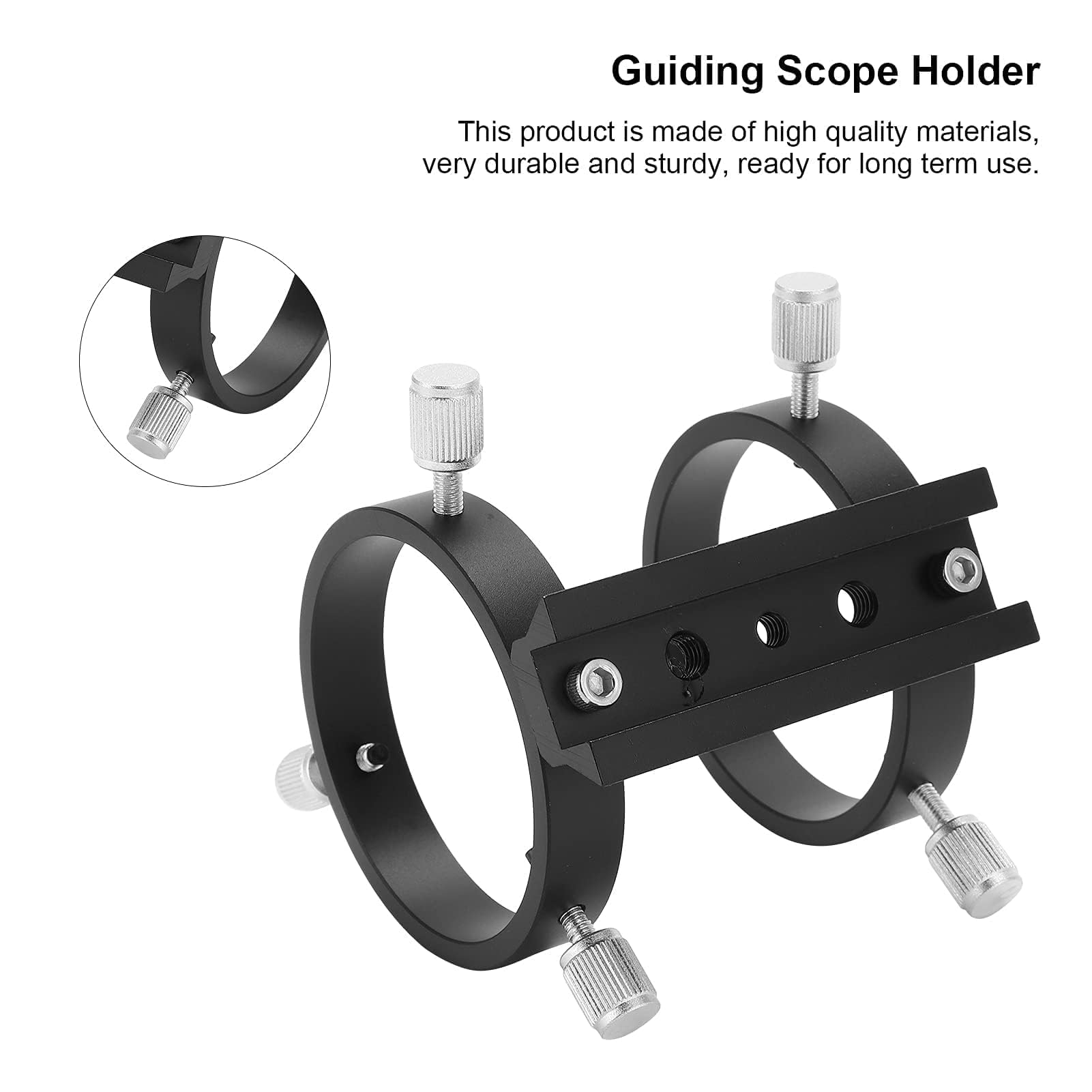 Anillo De Alcance Guía Para Telescopio, Diámetro Interior De 43-70 Mm, Soporte De Anillo De Montaje De Alcance De Guía Ajustable Buscadores De Estrellas Para Telescopio Con Diámetro Interior