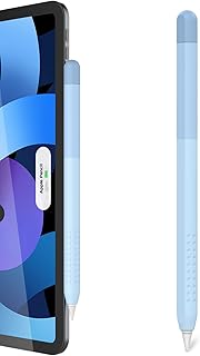 Delidigi Funda Compatible con Apple Pencil Pro (2024) / Apple Pencil 2a Generación, Color Degradado Protectora Silicona Ultrafina Carga Magnética y Double Toque (Azul)