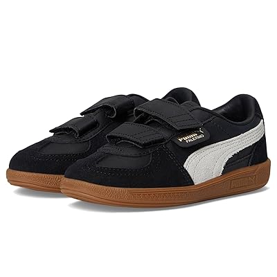 PUMA Kids Palermo Hook and Loop (Little Kid) Kids Shoes Puma Black/Feather Gray/Gum