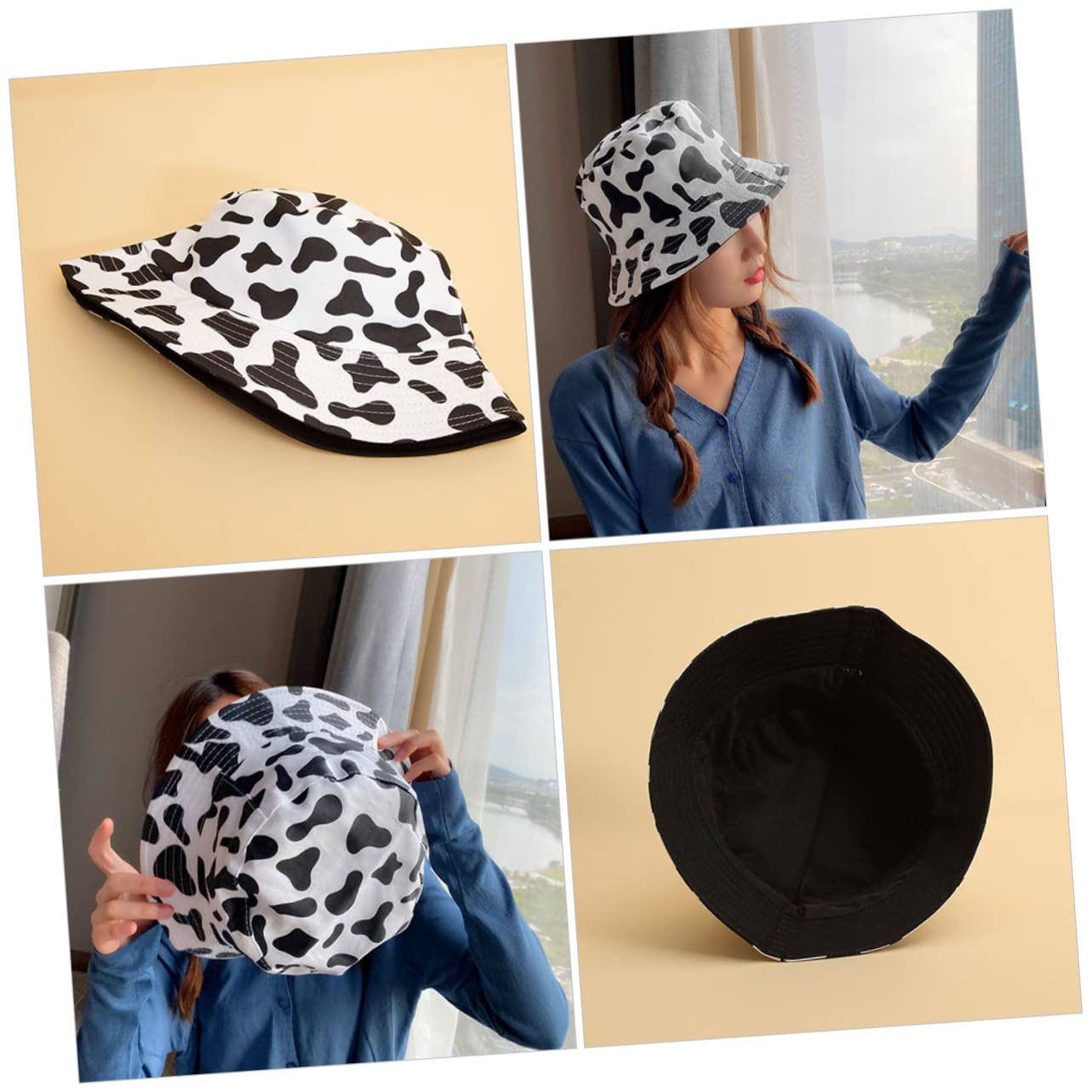 BESTYASH 5pezzi Cappellino Secchiello per Ragazze Cappello e Traspirante per attività all
